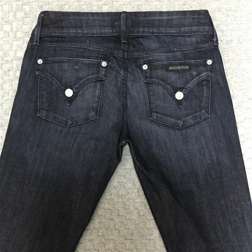 Hudson Jeans Womens 27 Dark Wash Blue Skinny Stretch Denim Flap Pocket Capsule - Picture 3 of 12